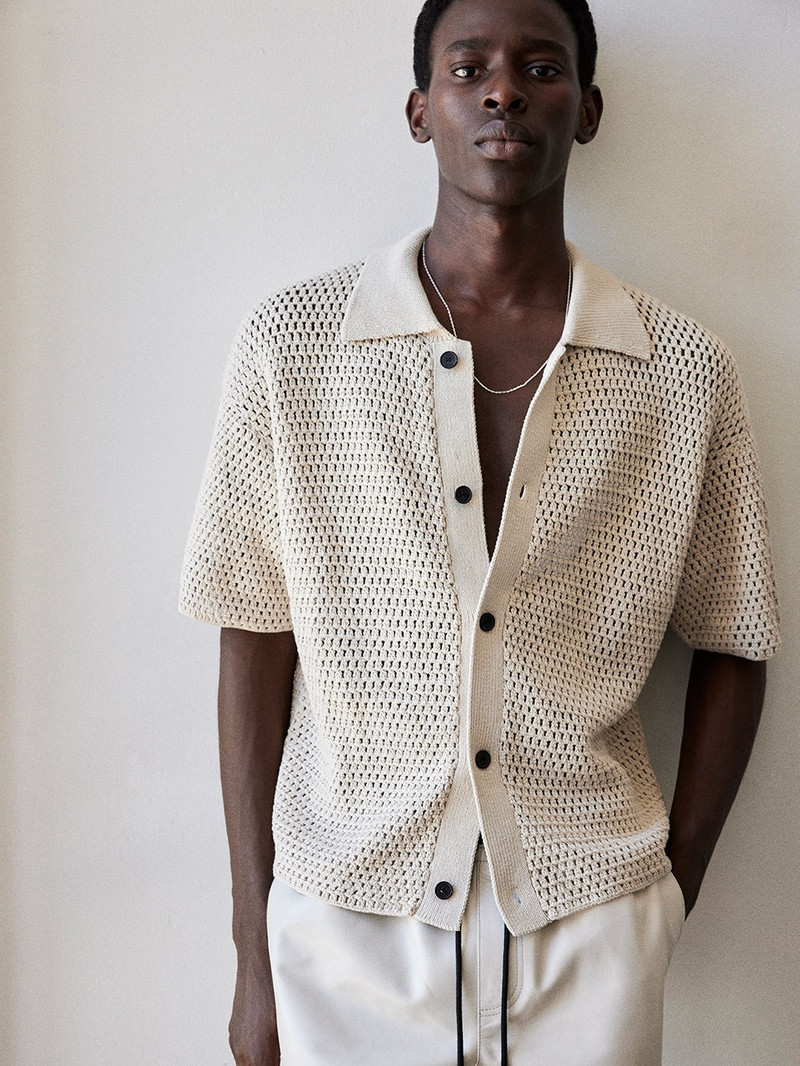 Open Weave Cardigan in Ecru 4