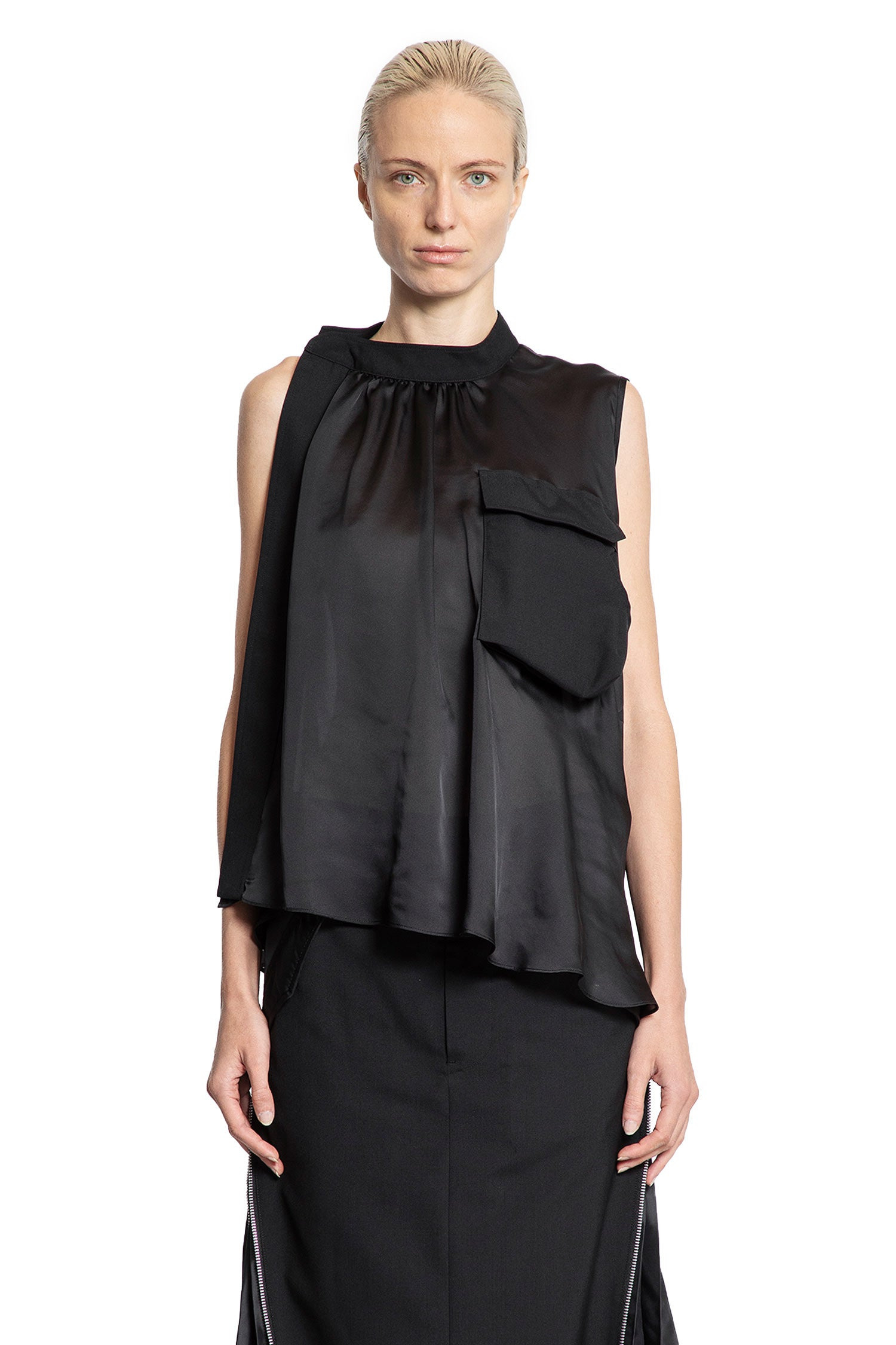 Satin-Sleeveless-Top - 1