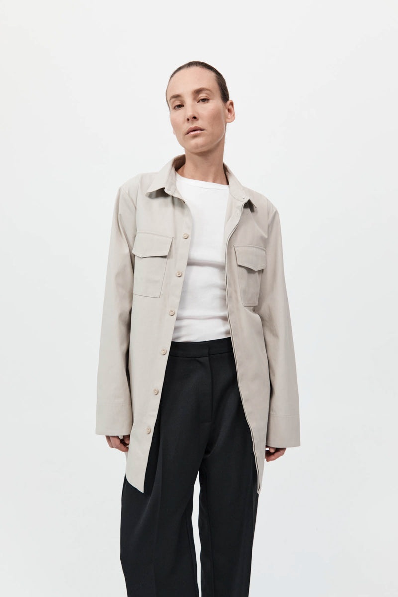 Utility Shirt Jacket - Creme - 2