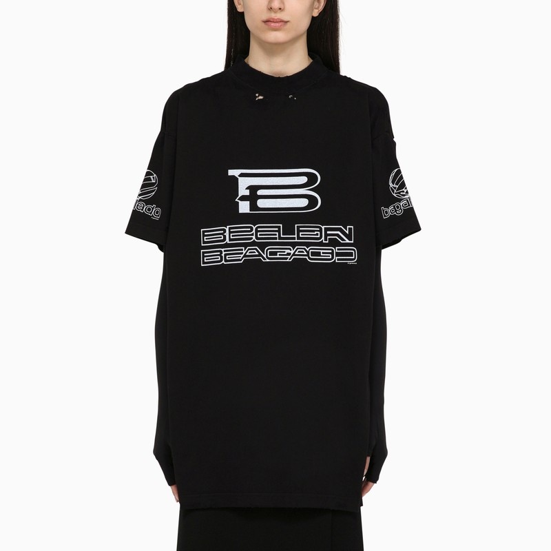 AI Generated black washed/white cotton T-Shirt - 1