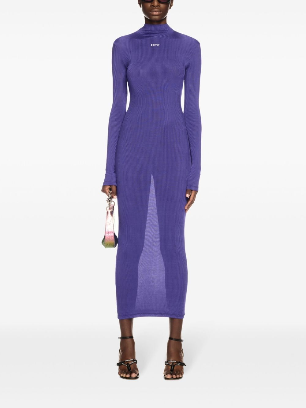 ribbed long dress - 2