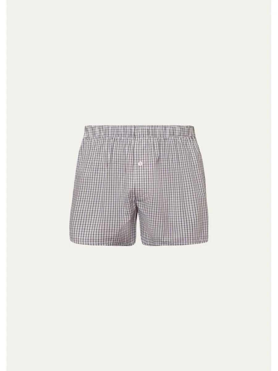 Men's Fancy Woven Cotton Boxers - 1