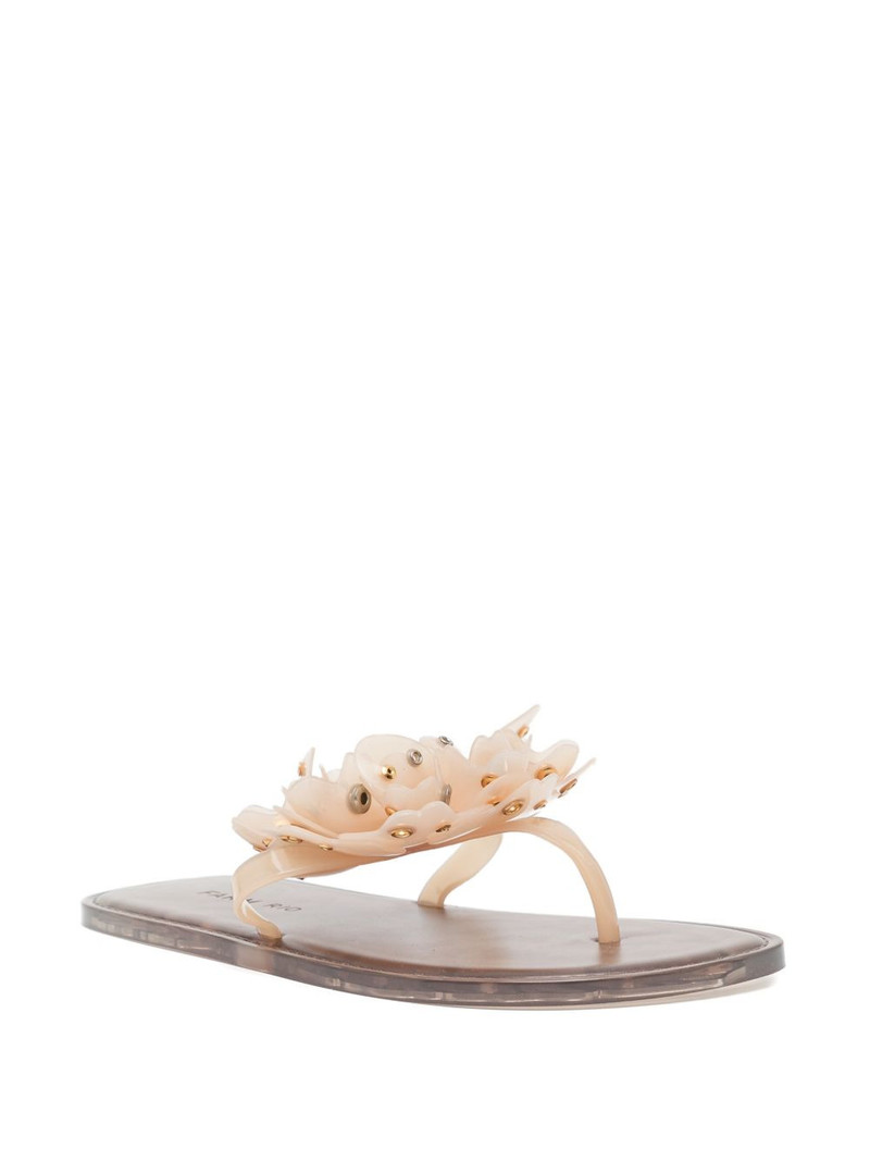 FARM RIO floral-embellished flip flops outlook