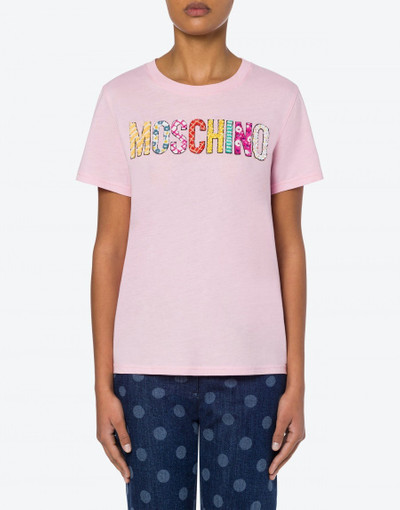 Moschino EMBROIDERY LOGO ORGANIC COTTON JERSEY T-SHIRT. outlook