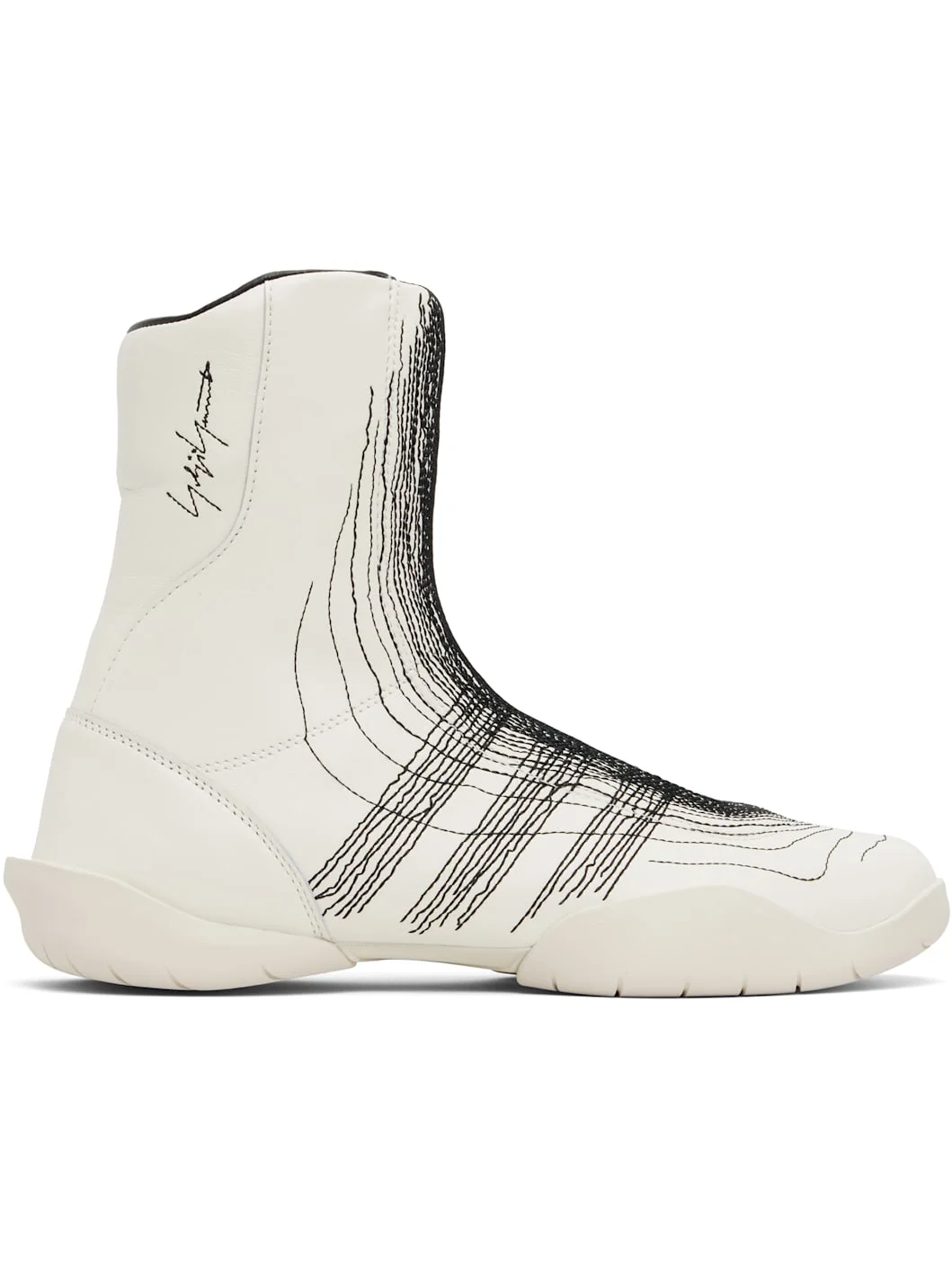 White Regu Hi Sneakers - 1