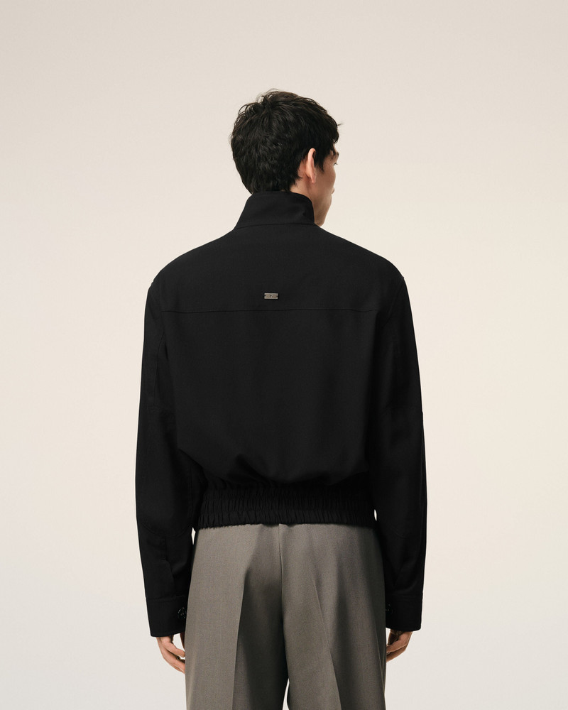 BLACK NEW WOOL HARRINGTON JACKET 5
