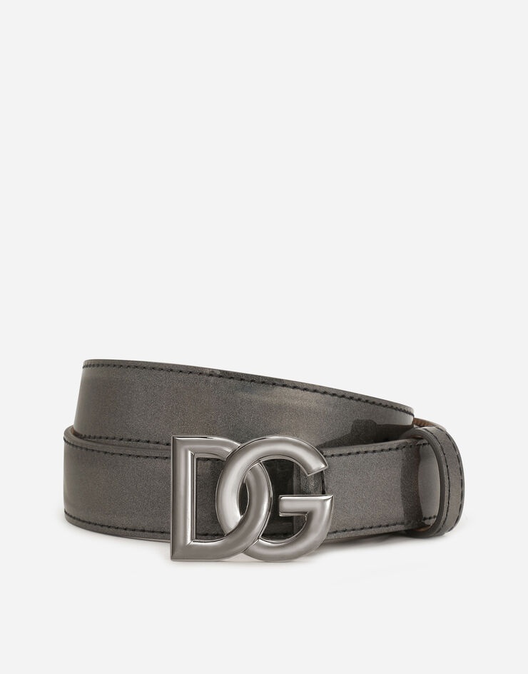 Iridescent patent leather belt - 1