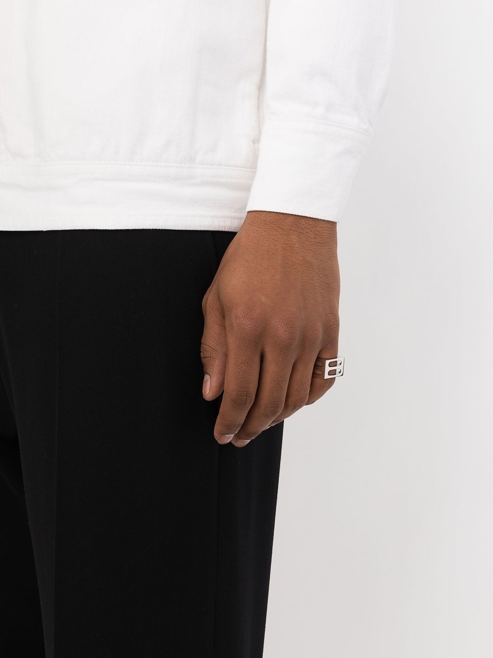 Cage recycled sterling silver ring - 2