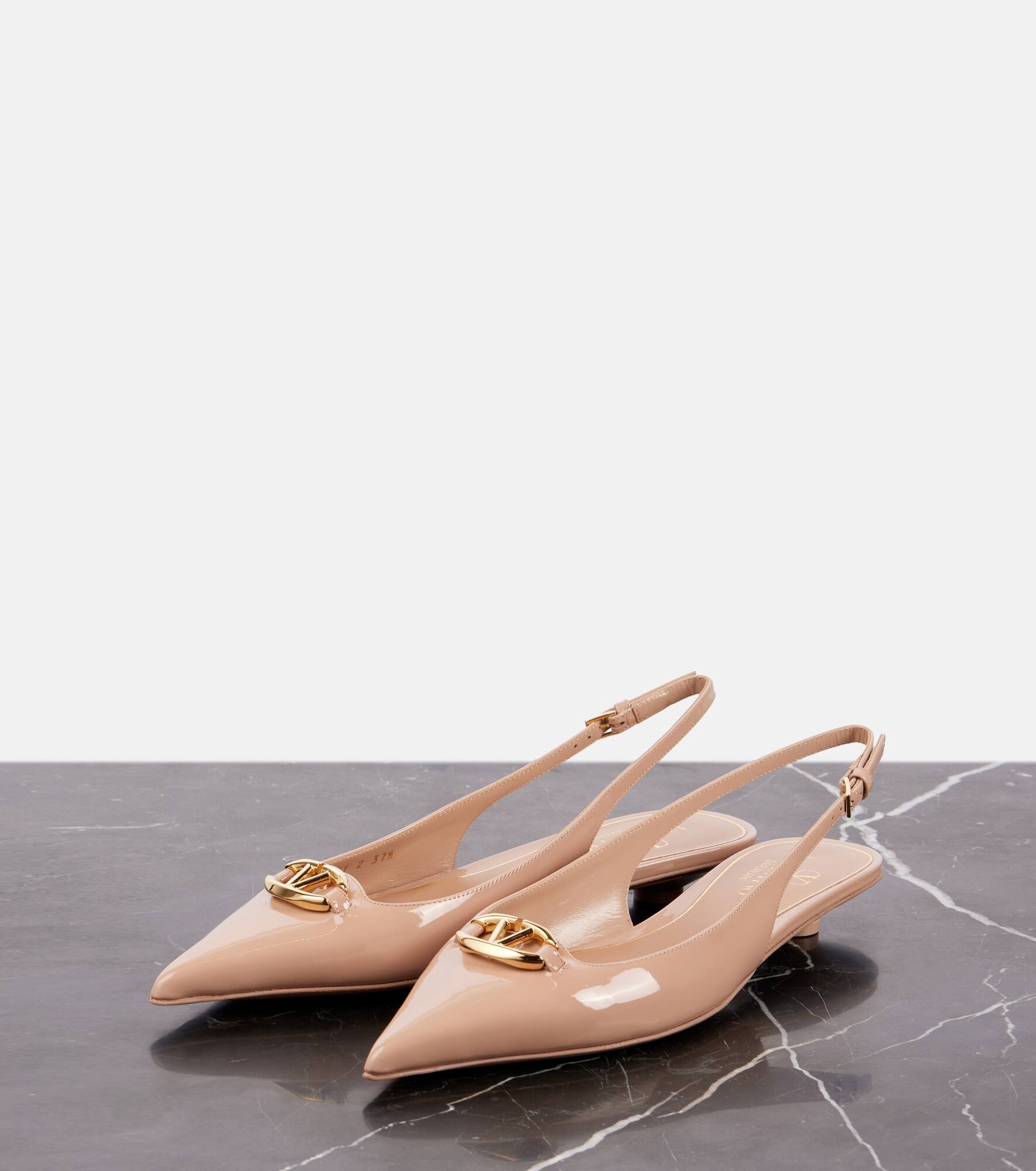 The Bold Edition VLogo Signature slingback flats - 5