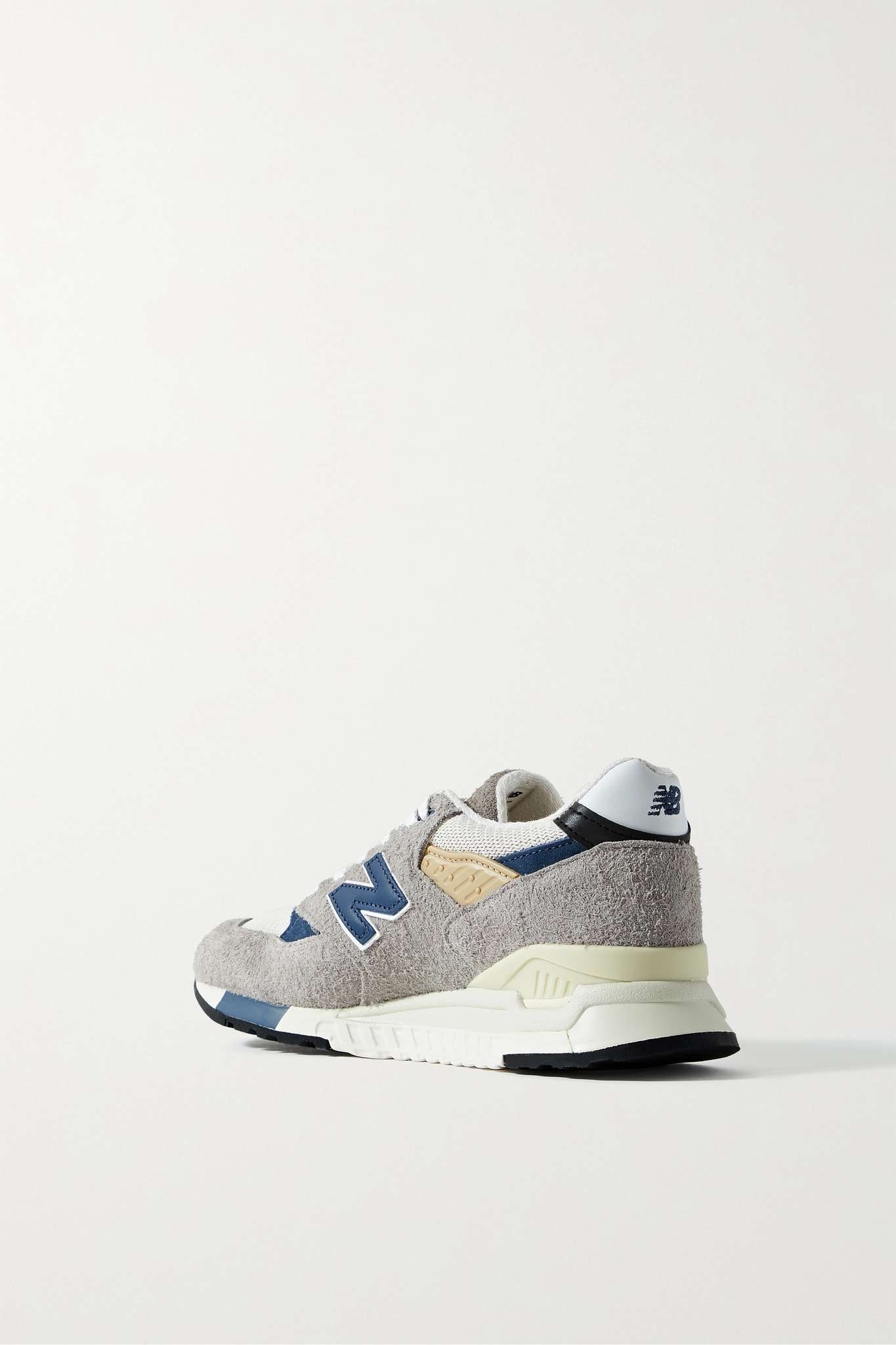 Made in USA 998 Core rubber-trimmed leather, mesh and suede sneakers - 3