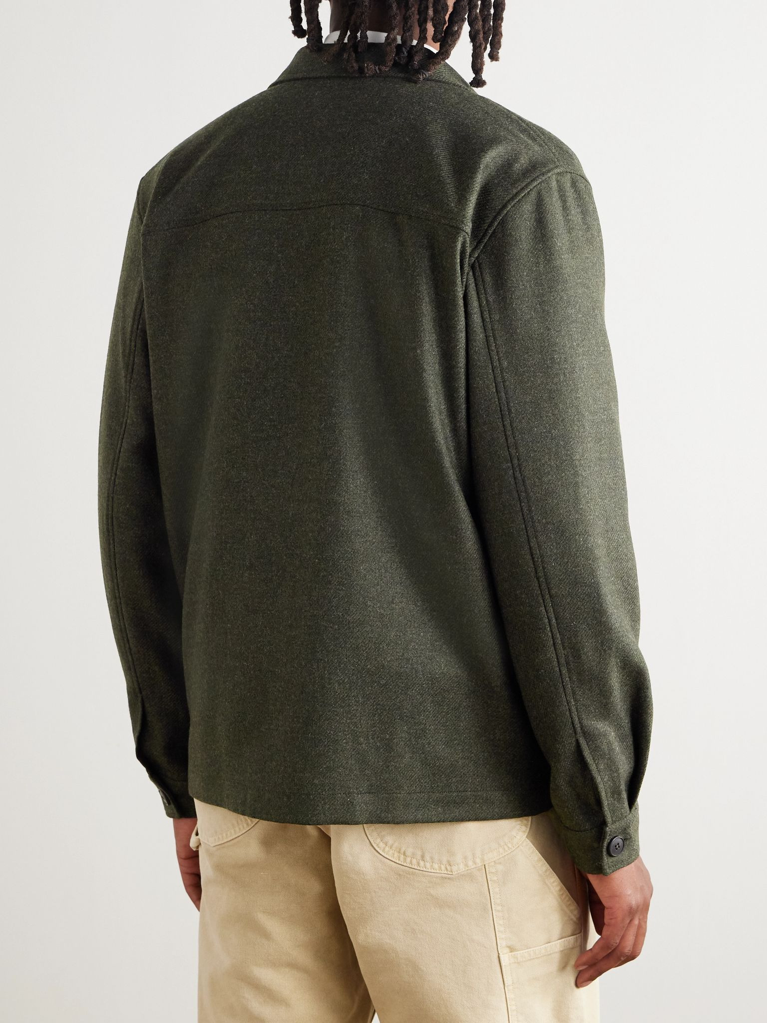 Wool-Flannel Jacket Green - 3