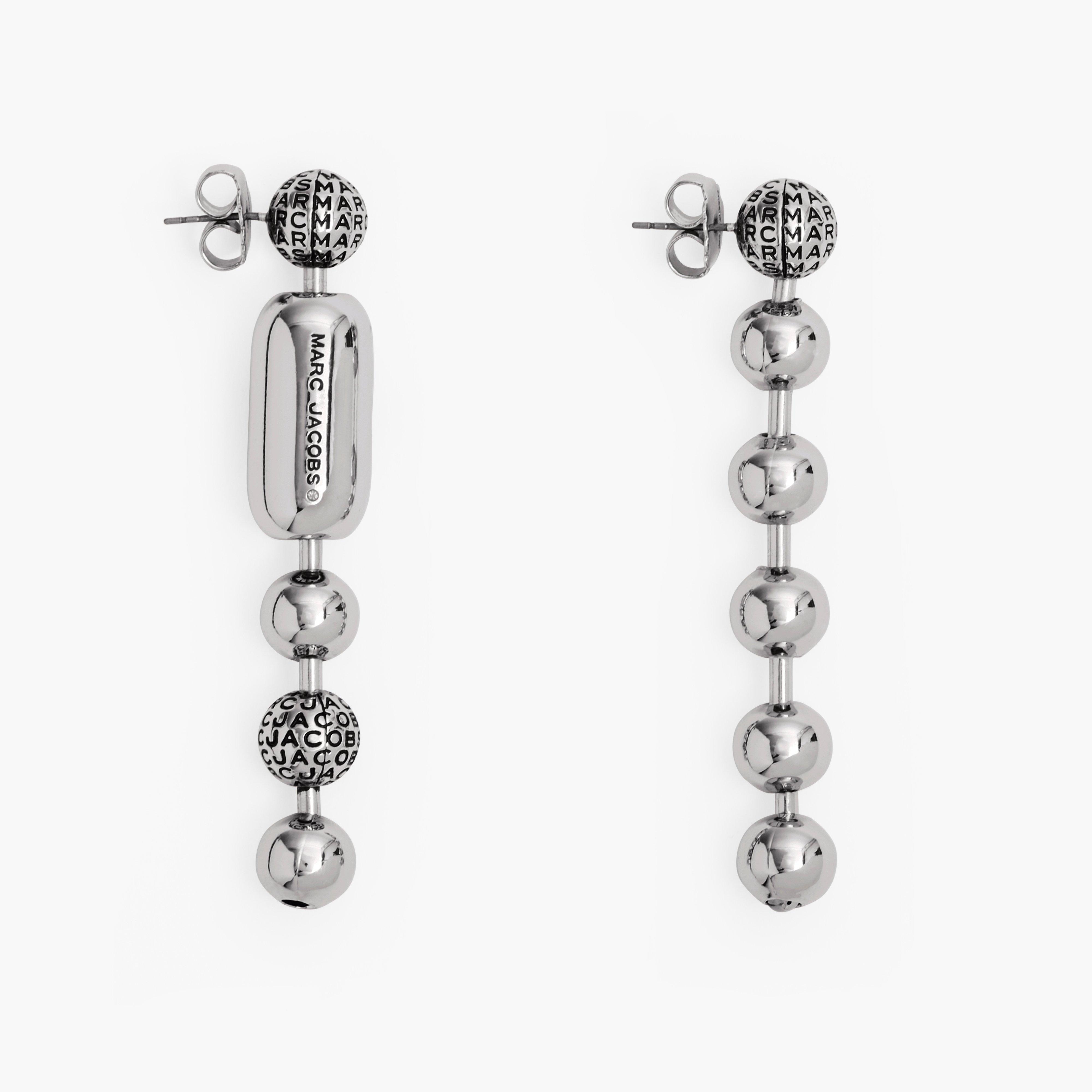 THE MONOGRAM BALL CHAIN EARRINGS - 5