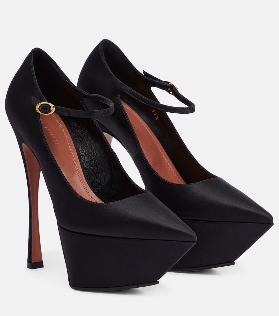 Yigit satin platform pumps - 1