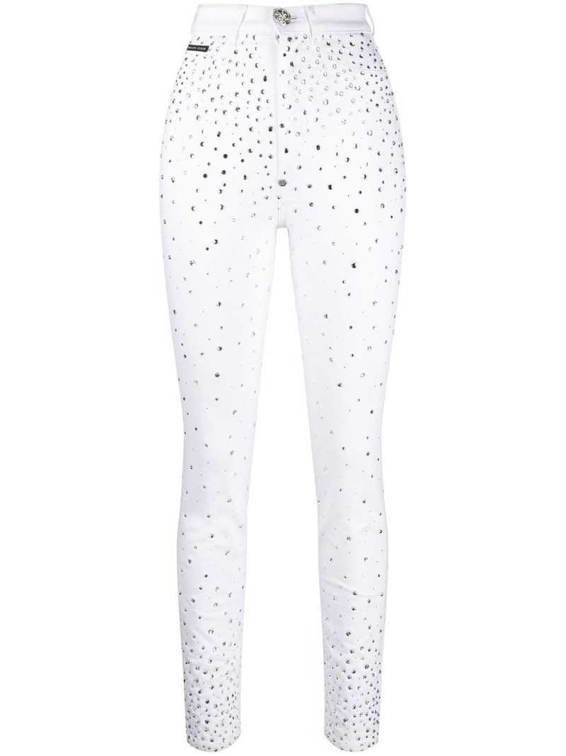 rhinestone-embellished 스키니 청바지 1