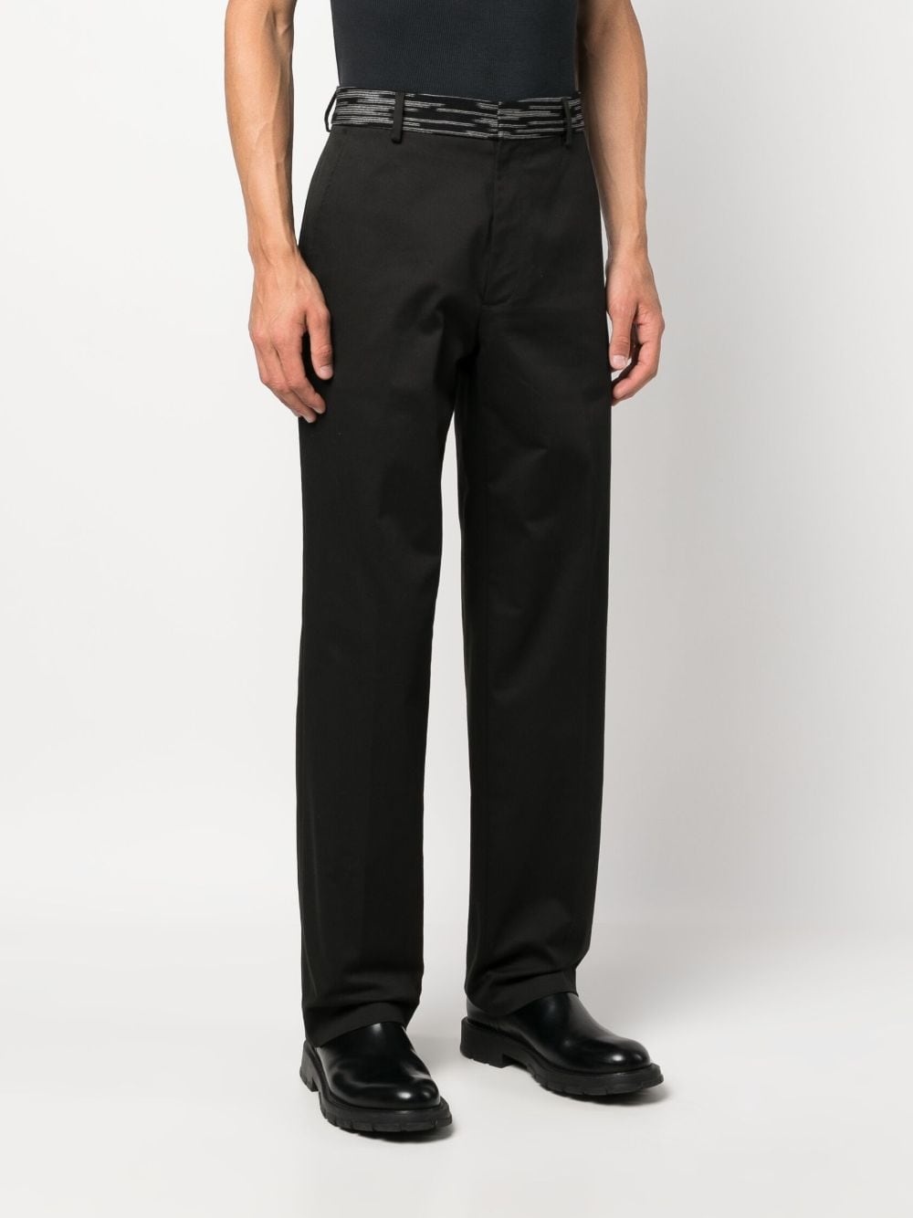 straight-leg chino trousers - 3