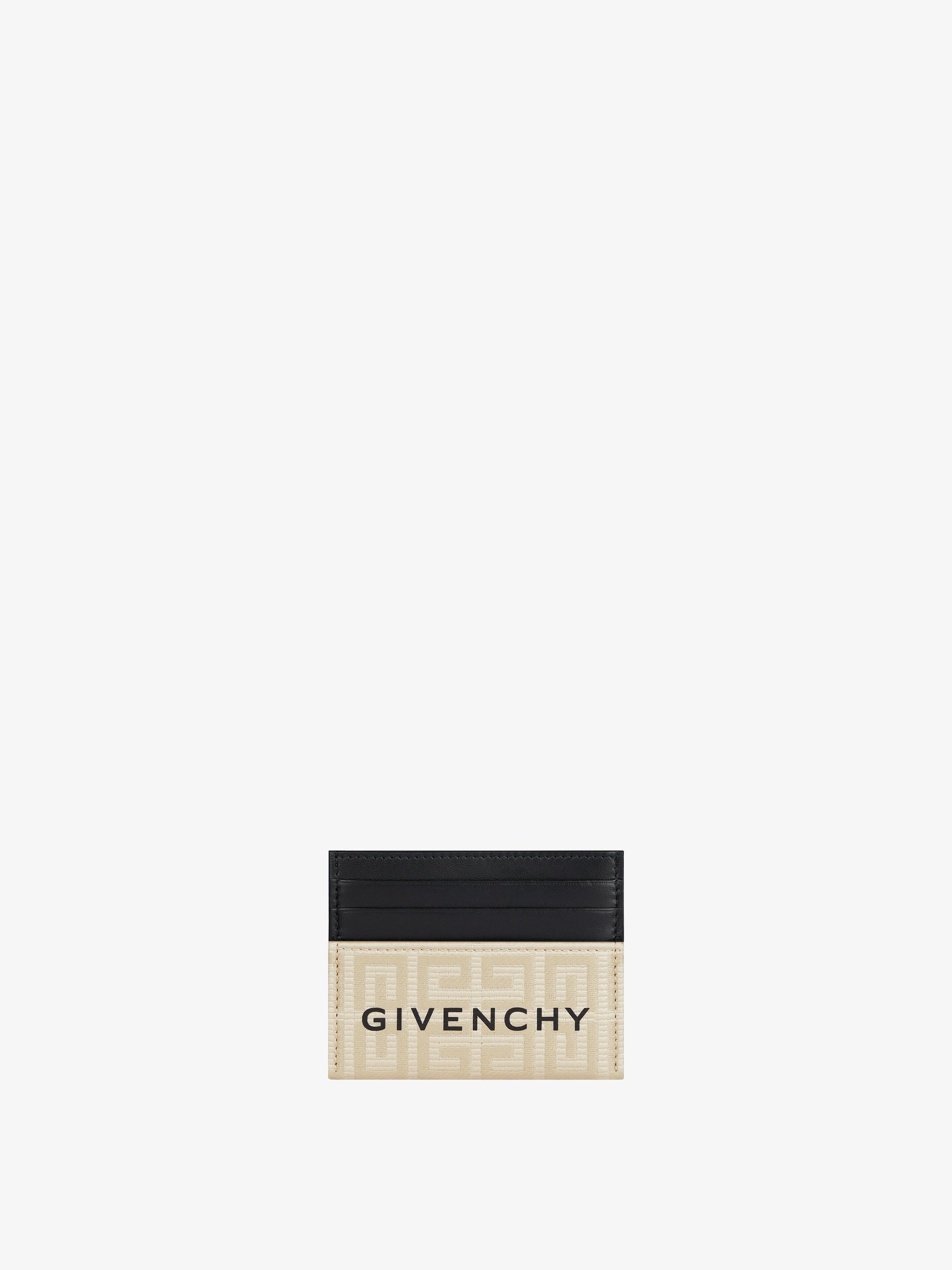 CARD HOLDER IN 4G COATED CANVAS AND LEATHER - 1