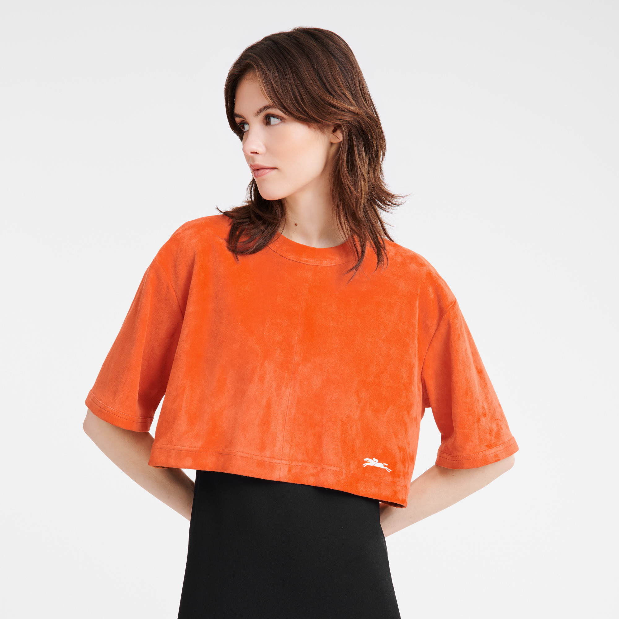 Leather crop top Orange - Leather - 4