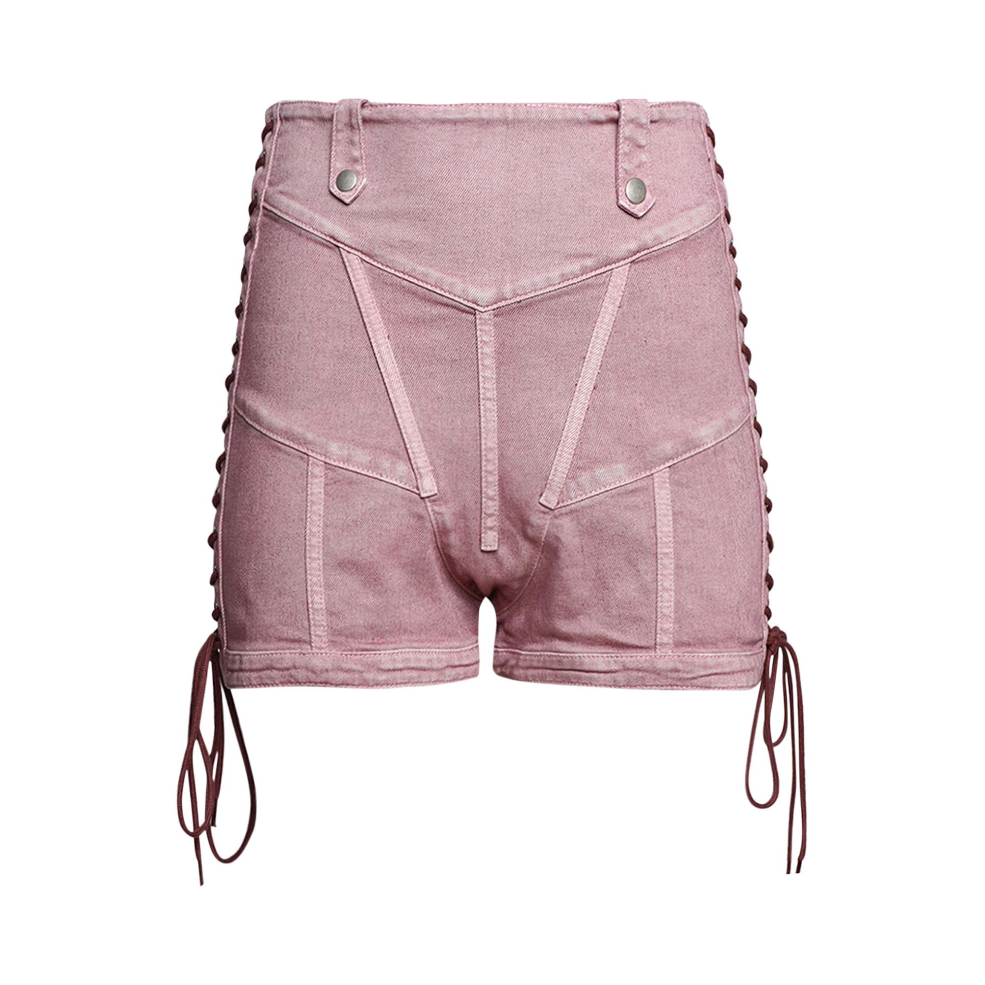 Jean Paul Gaultier x KNWLS Washed Laced High Waisted Mini Short 'Lilac' - 1