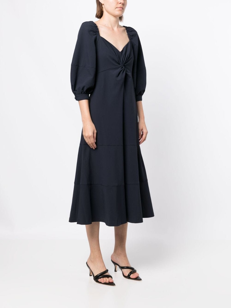 Kristina bishop-sleeves midi dress 3