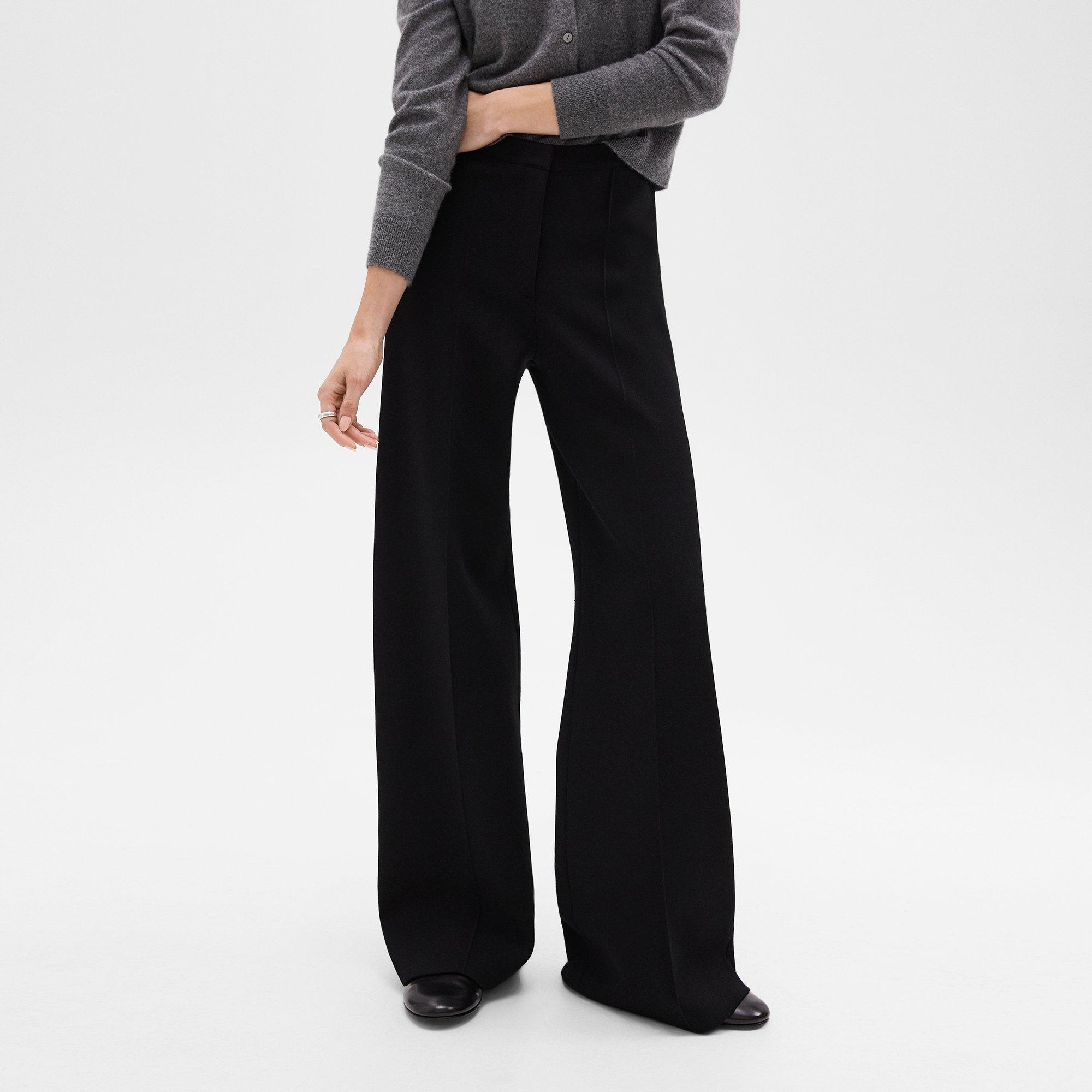 High-Waist Wide-Leg Pant in Crepe Knit - 5