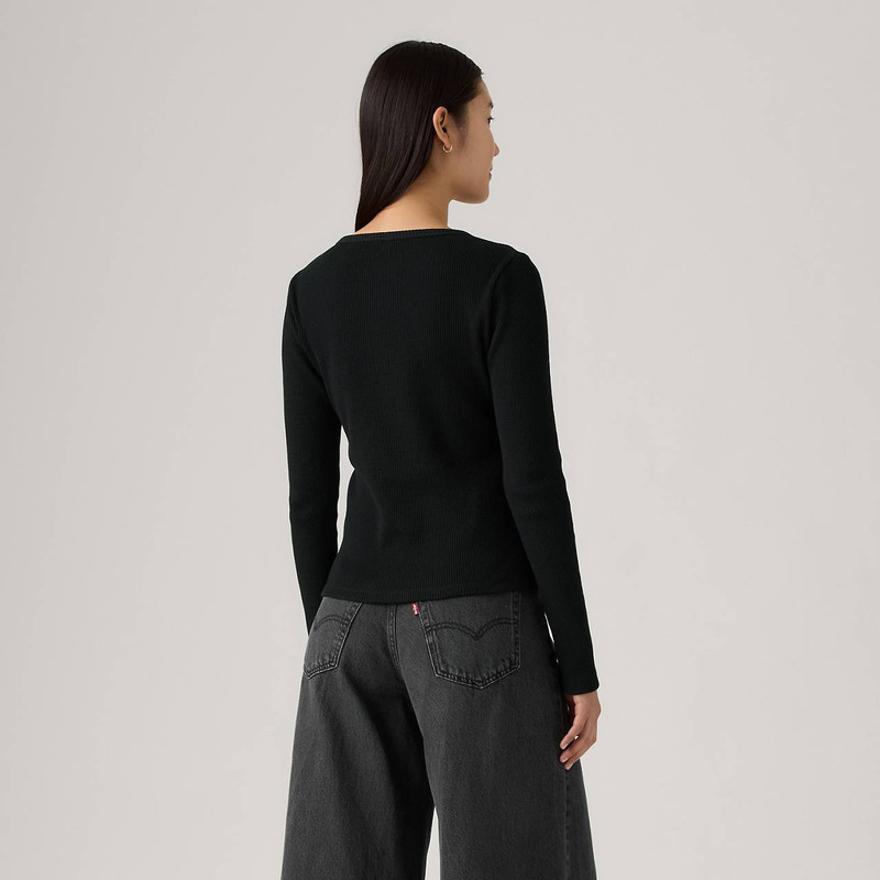 DRY GOODS WOMEN'S WAFFLE HENLEY 4