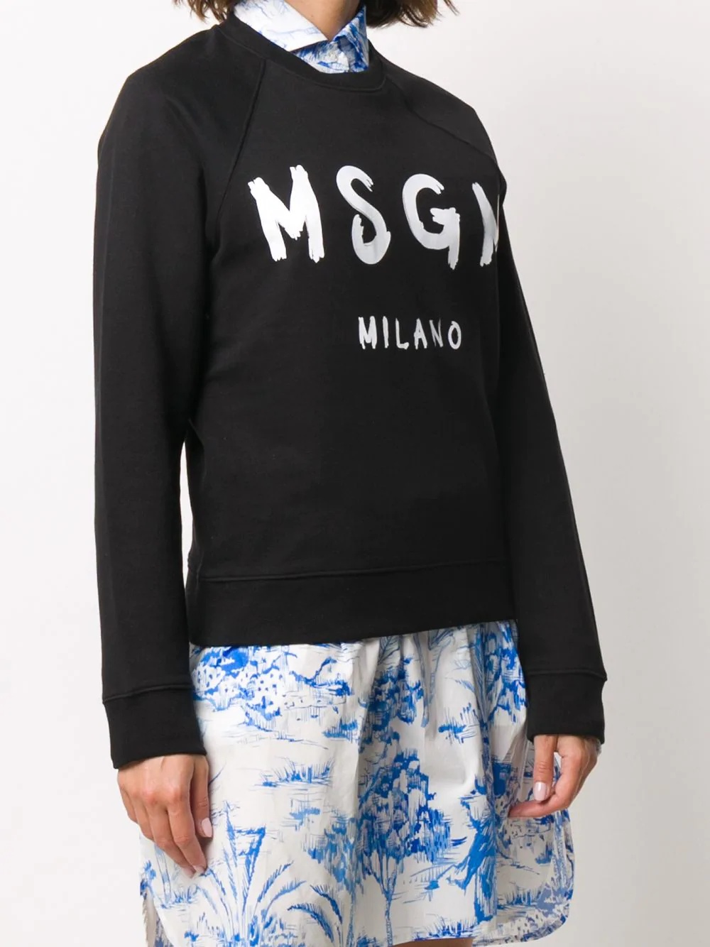 logo print raglan sweatshirt - 3