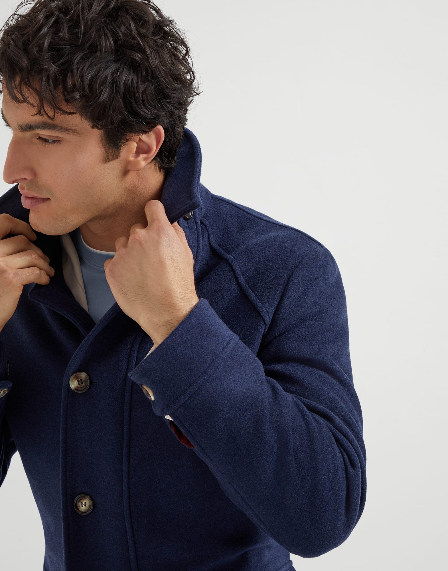 Lightweight water-resistant cashmere belted safari jacket - 3