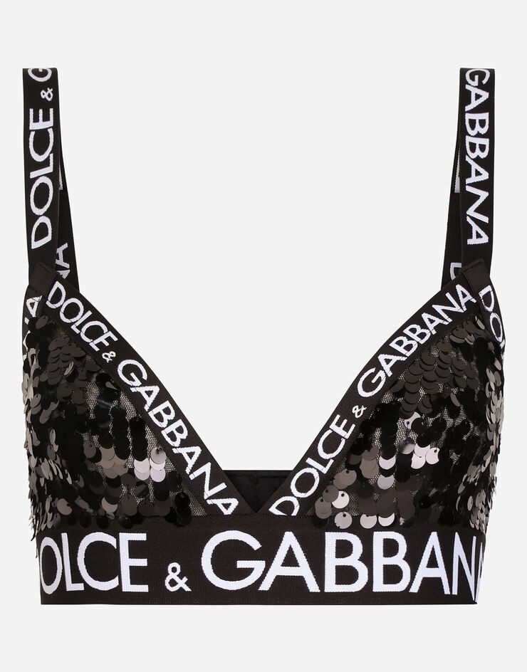 Sequined triangle bra - 1