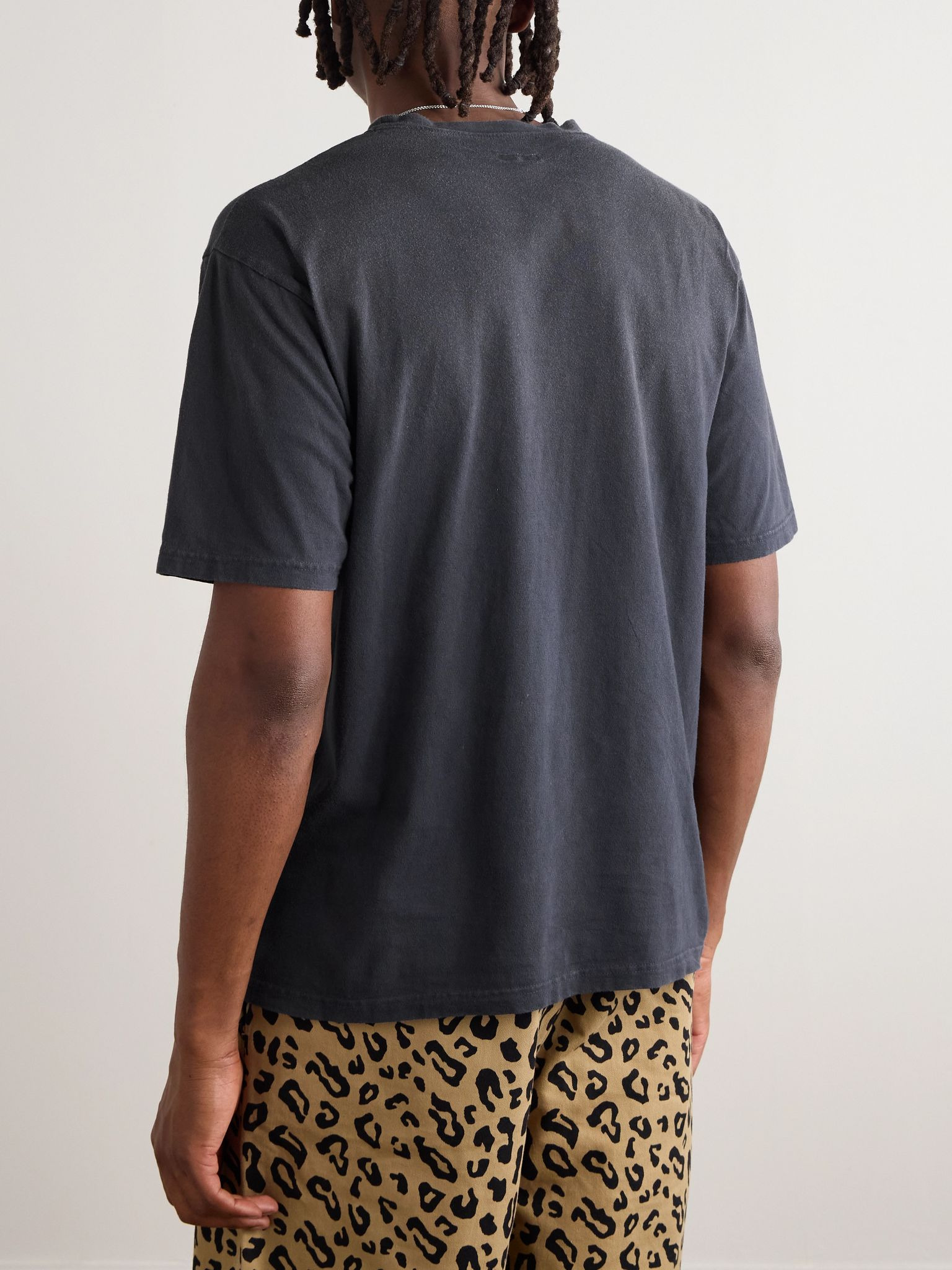 Life Kapriccio Printed Cotton-Jersey T-Shirt Black - 3