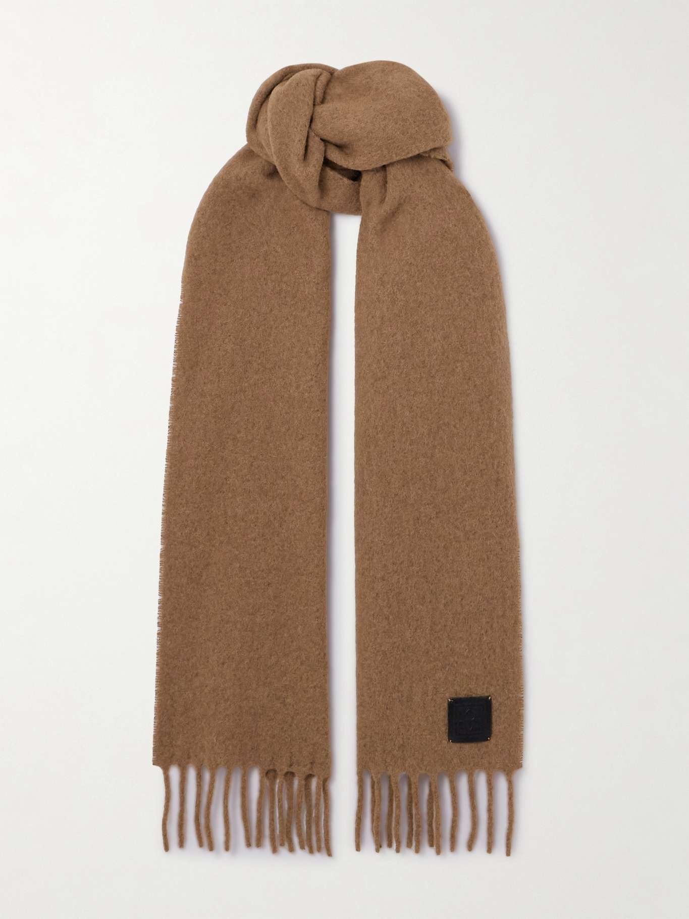 Fringed alpaca-blend scarf - 1