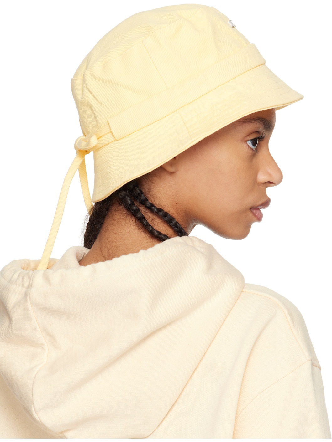 JACQUEMUS Yellow 'The Gadjo' Bucket Hat | REVERSIBLE
