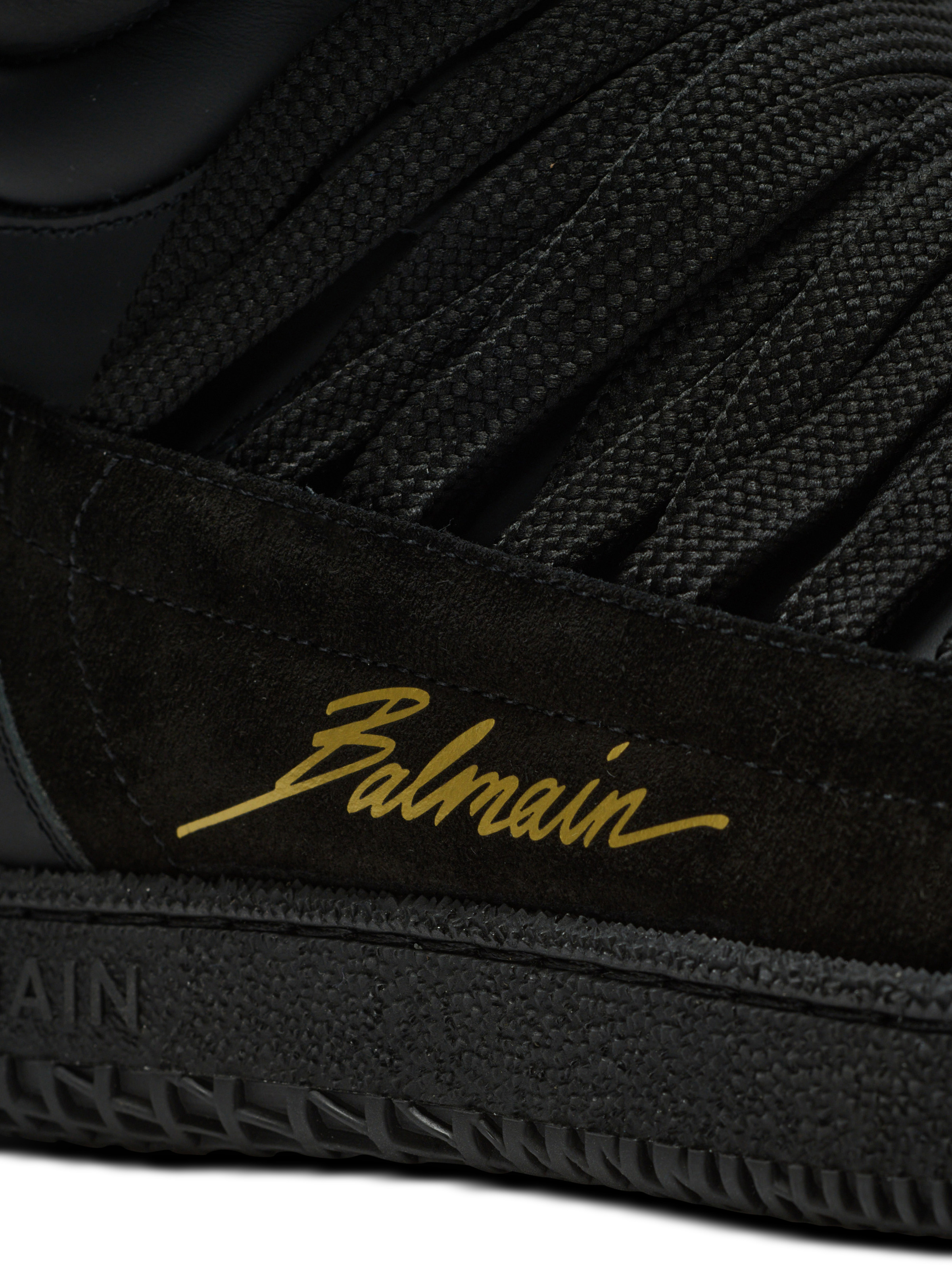 Leather Balmain Swan Mid-Top lace-up trainers - 6