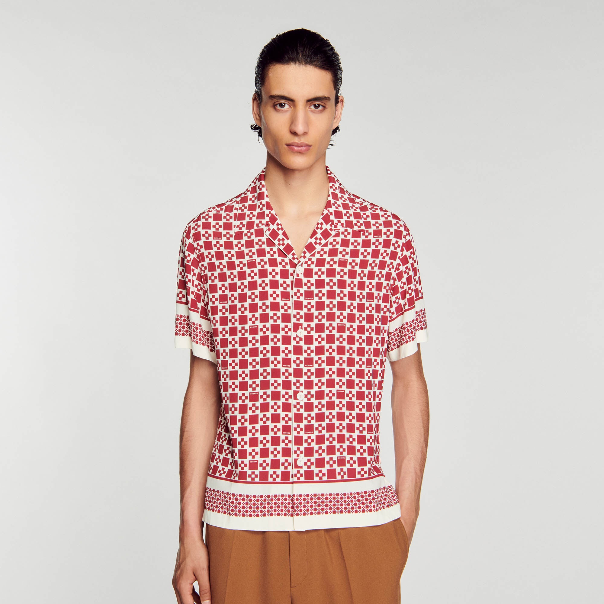 SHORT-SLEEVE SQUARE CROSS SHIRT - 5