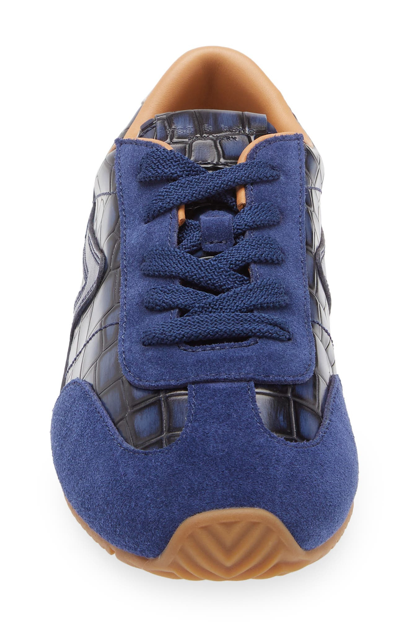 rag & bone Retro Runner Slim Ultra Sneaker in Indigo Croc at Nordstrom - 4