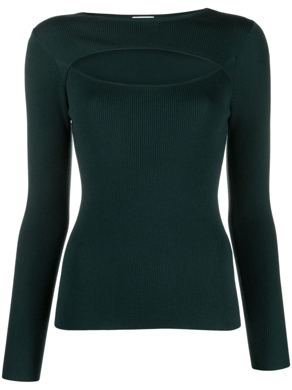cut-out slash-neck top - 1