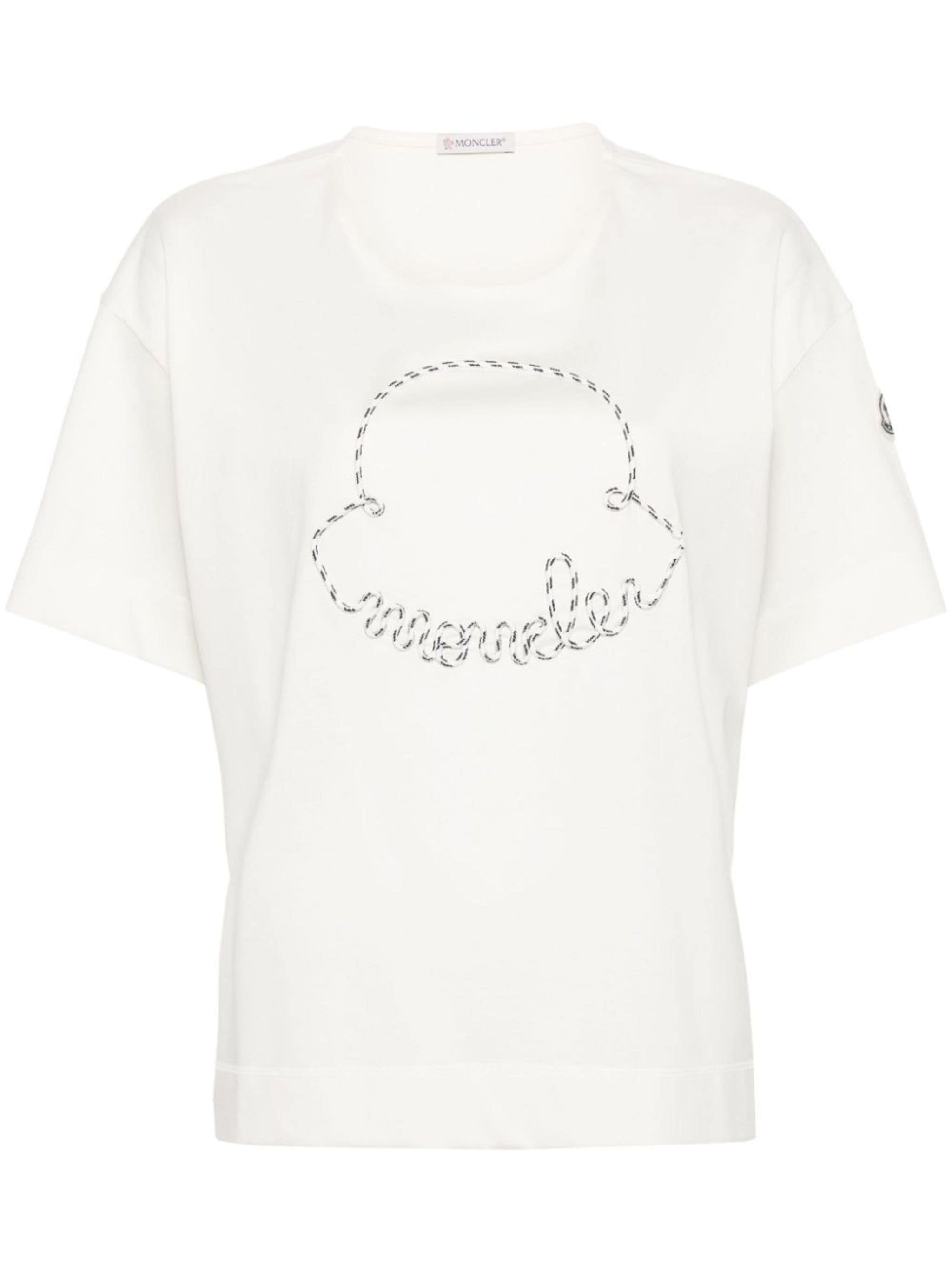 logo-appliqué cotton T-shirt - 1