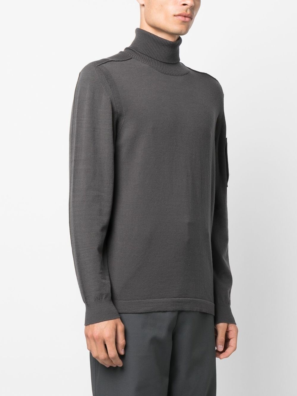 Lens-detail roll-neck jumper - 3