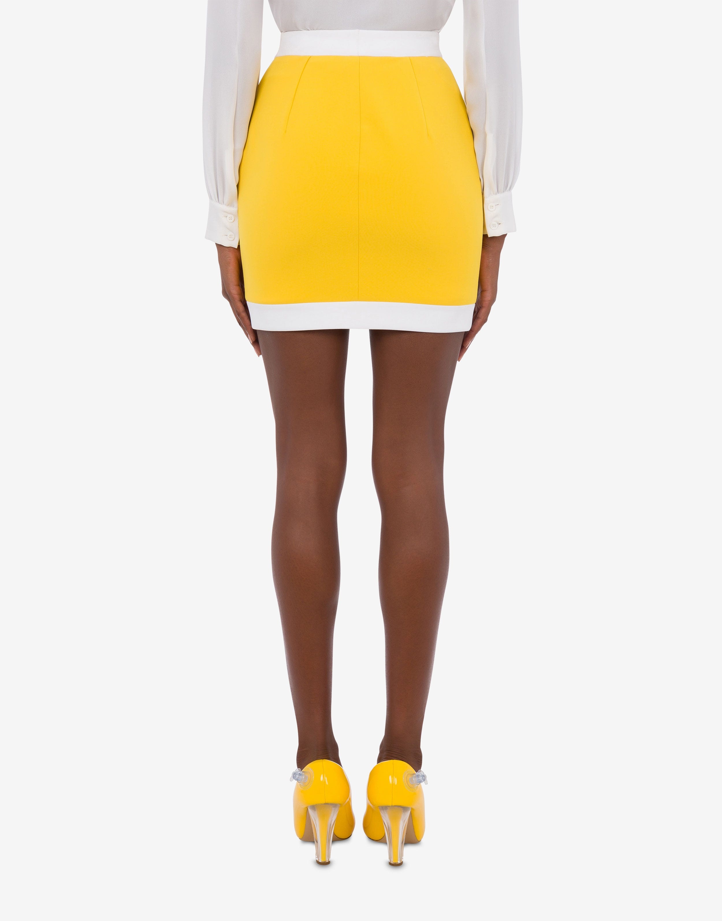 HEART BUTTONS CRÊPE MINI SKIRT - 3