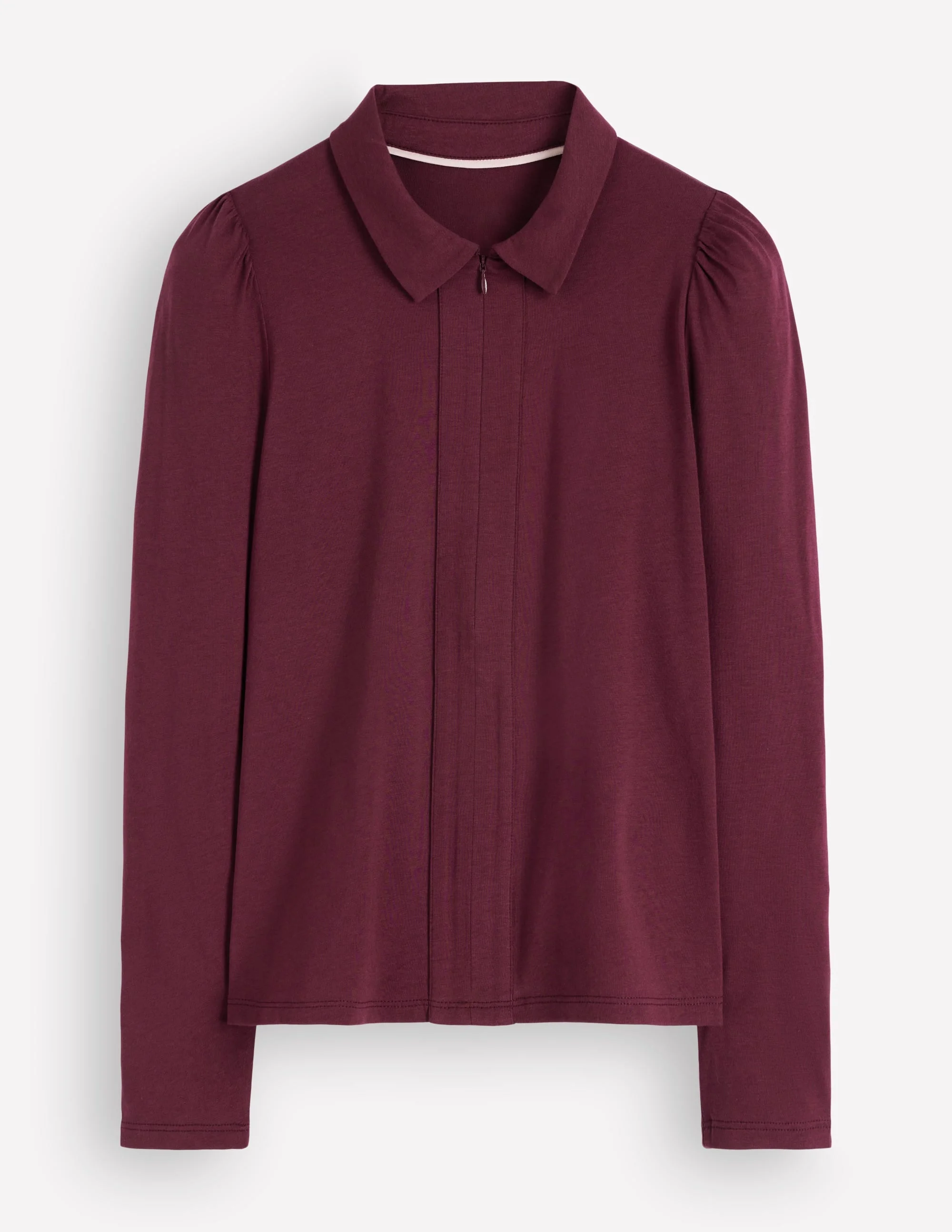 Zip Collar Supersoft Top-Deep Wisteria - 1
