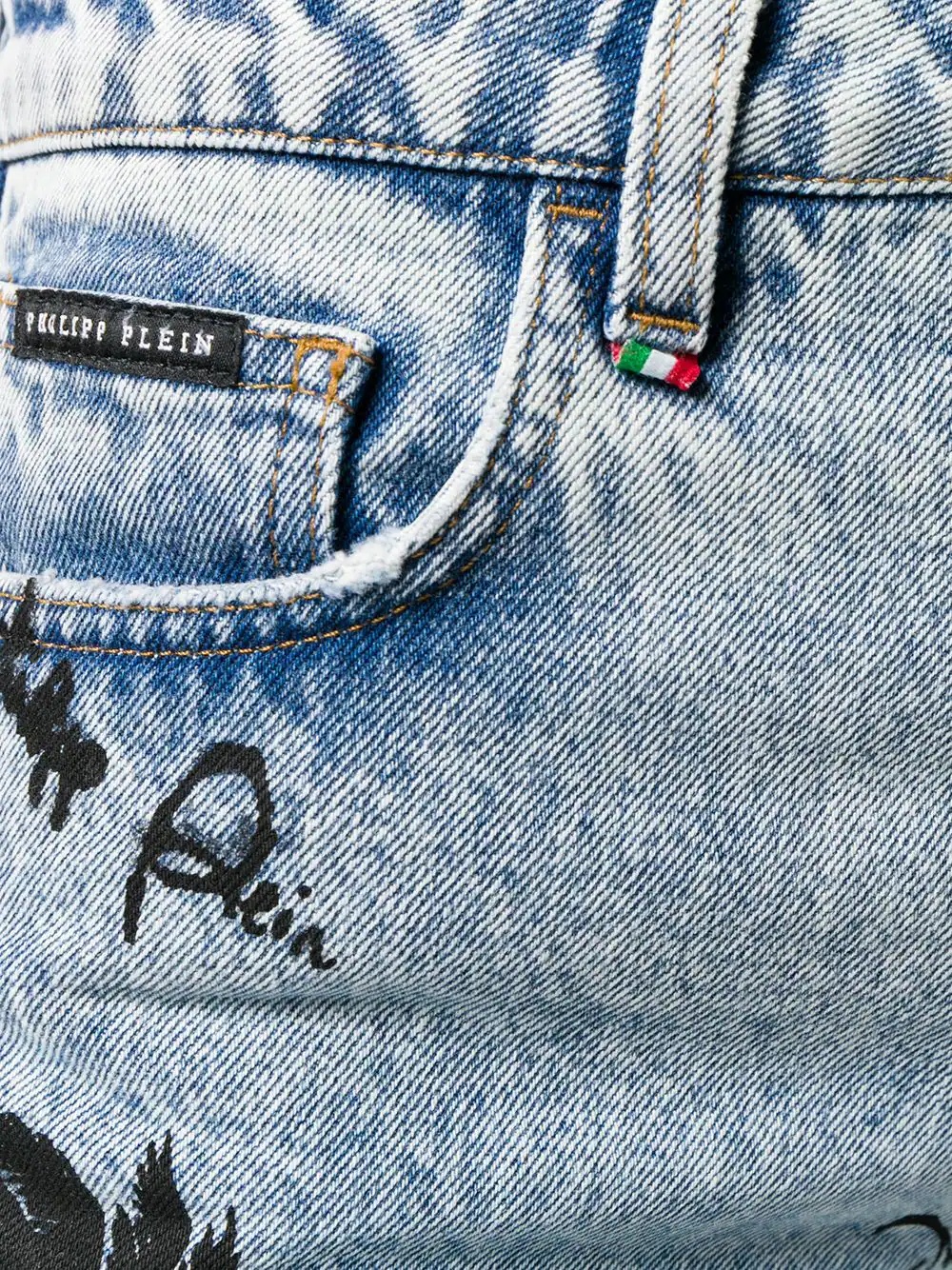 printed boyfriend jeans - 5