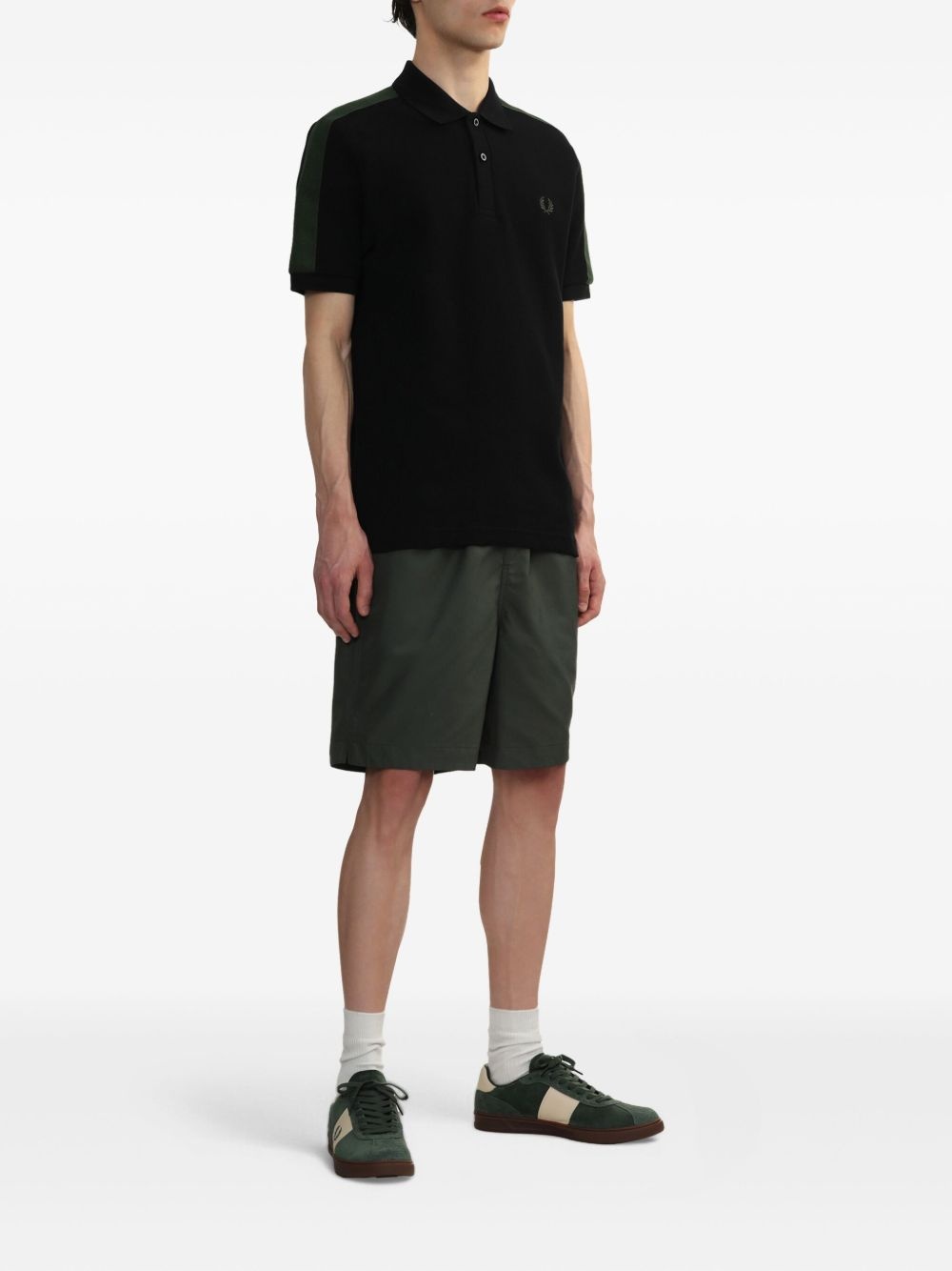 logo-embroidered shorts - 2