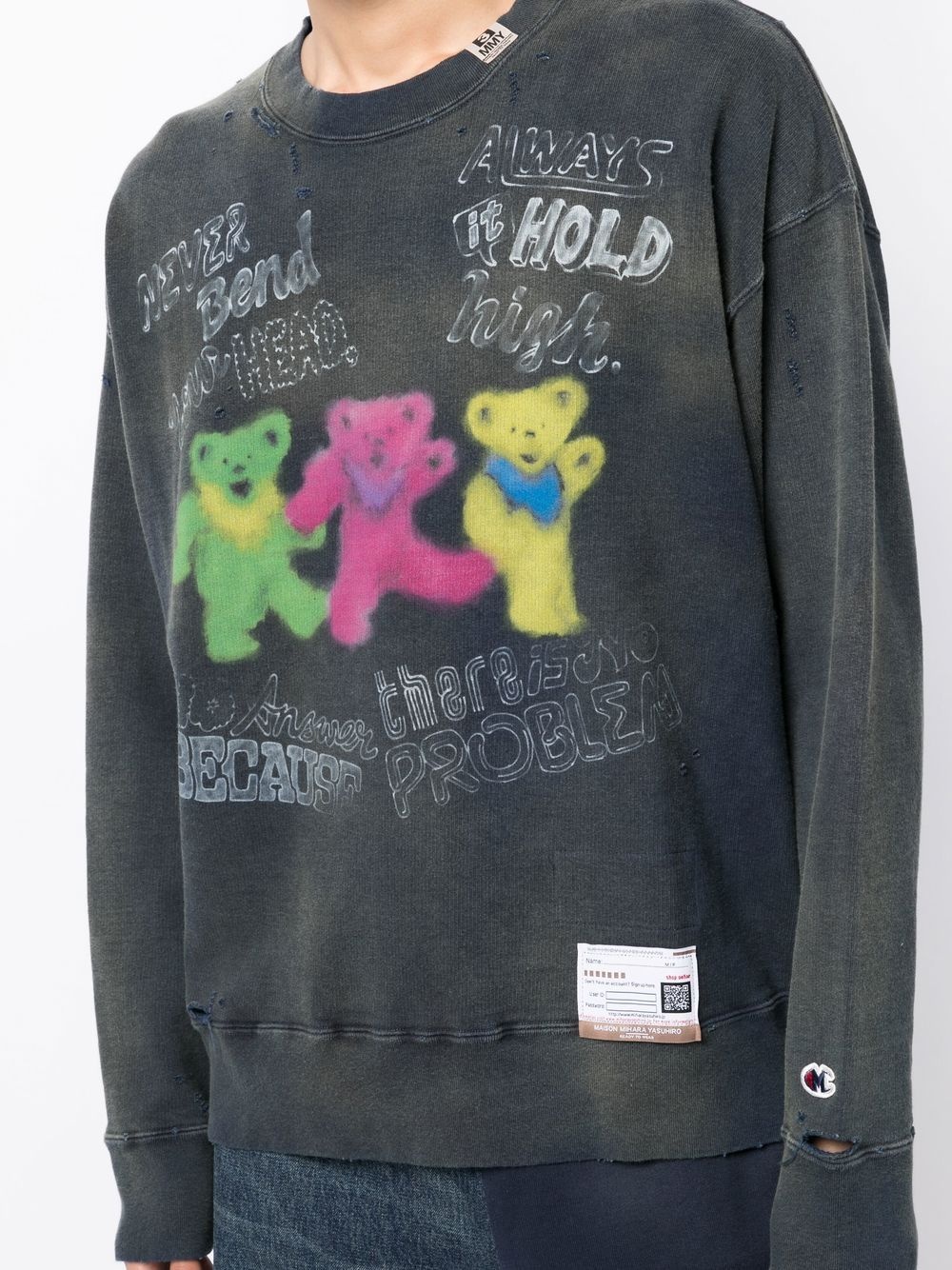 graphic-print crew-neck sweatshirt - 5