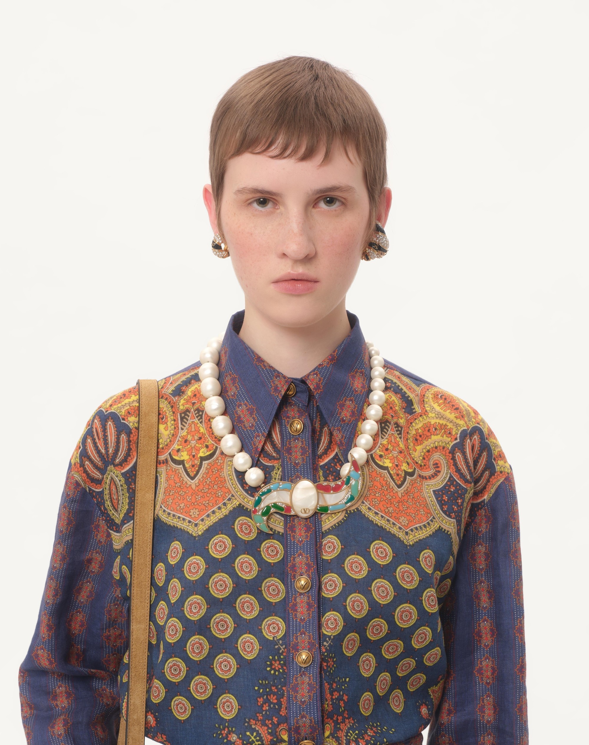 SHIRT IN LINO PAISLEY MEDAGLIONI VOYAGE IMAGINAIRE - 5