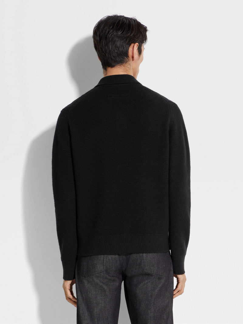 BLACK OASI CASHMERE POLO SHIRT 5