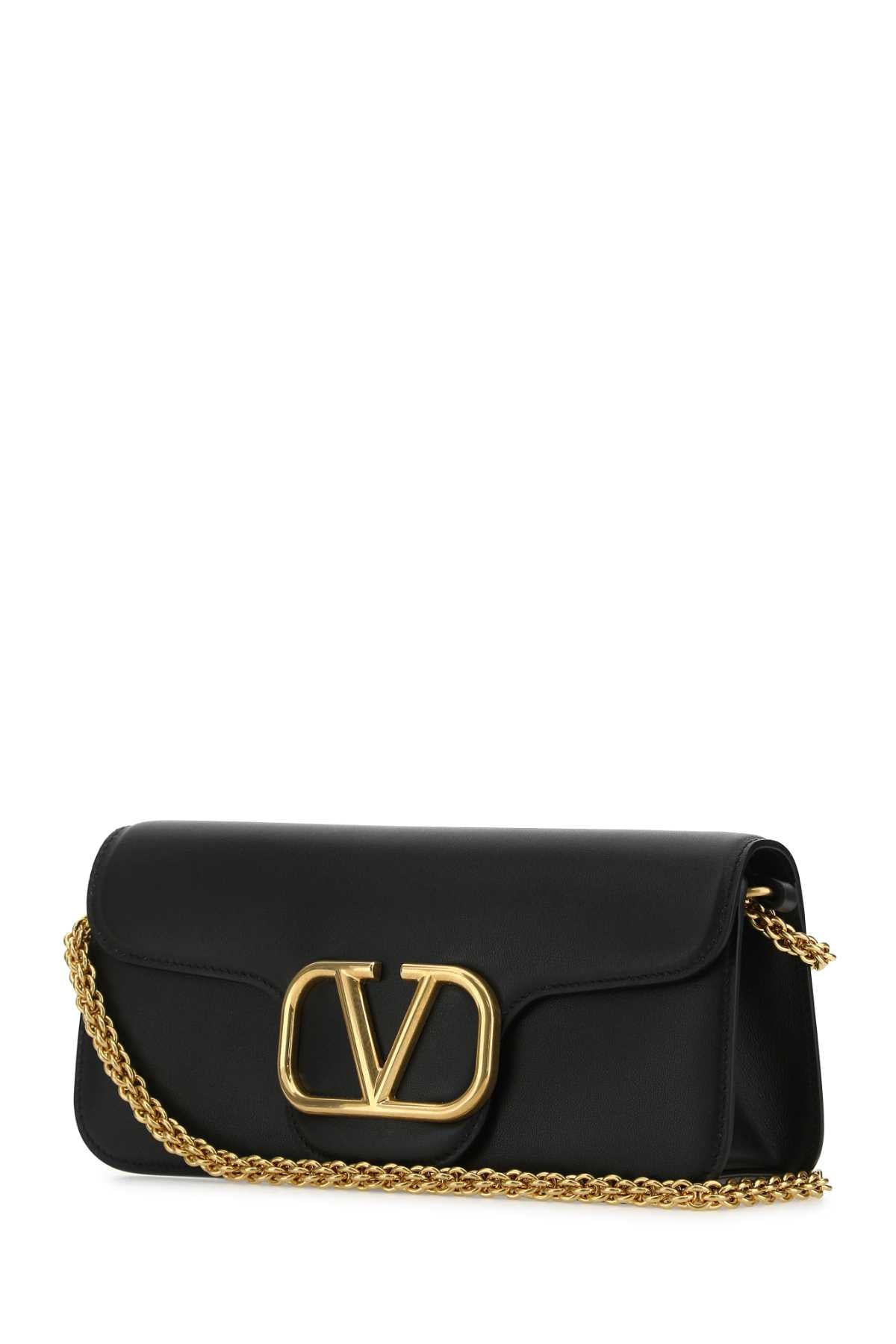 Valentino Garavani Women Black Leather Locã² Handbag - 2