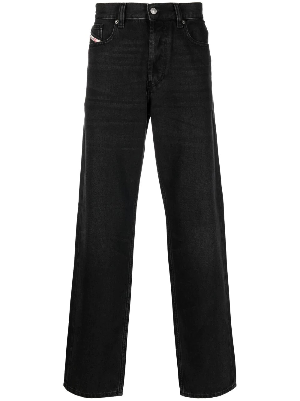 logo-patch straight-leg jeans - 1