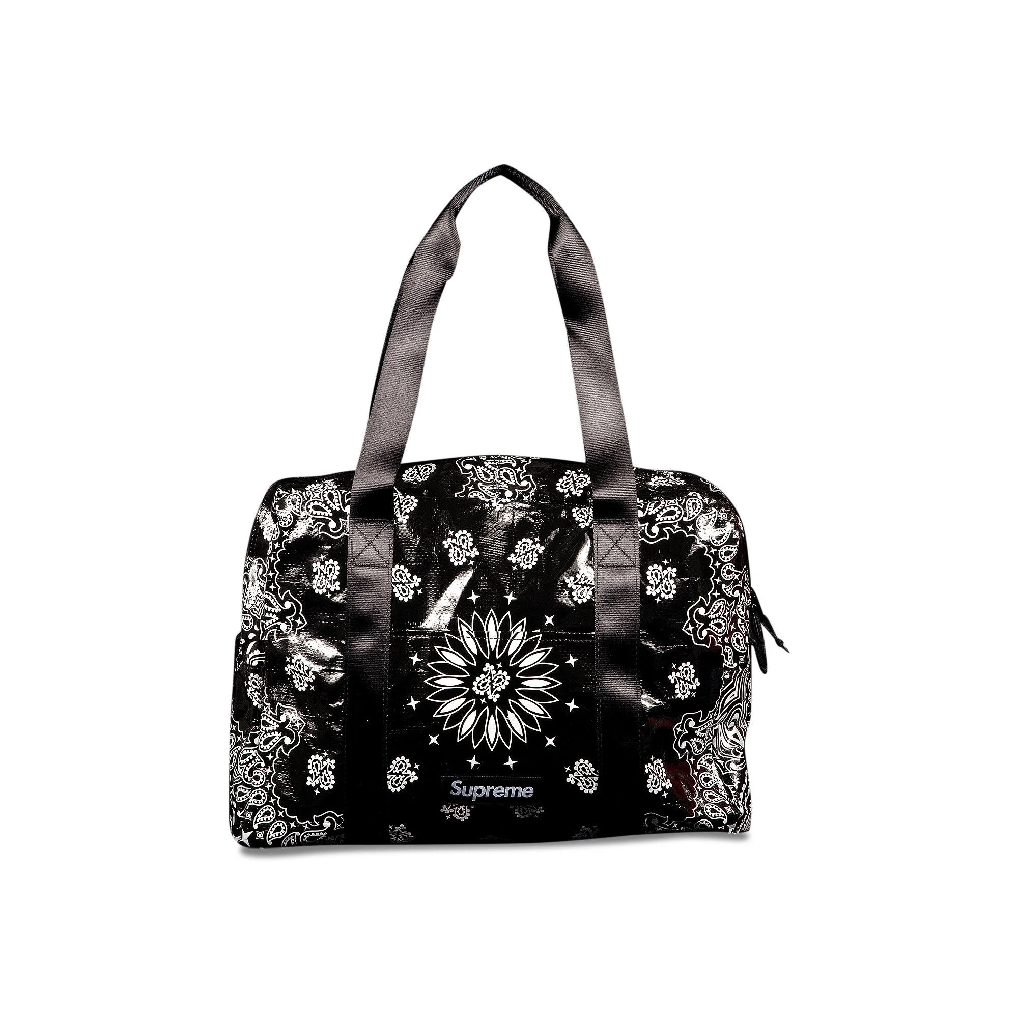 Supreme Bandana Tarp Small Duffle Bag 'Black' - 1