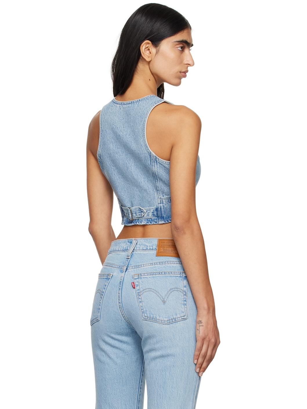 Blue Mona Denim Tank Top - 3