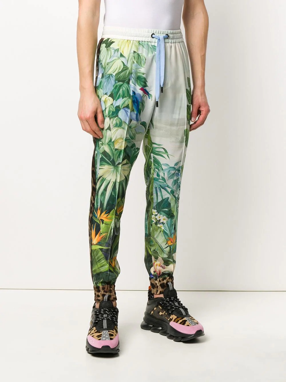 tropical print track pants - 3