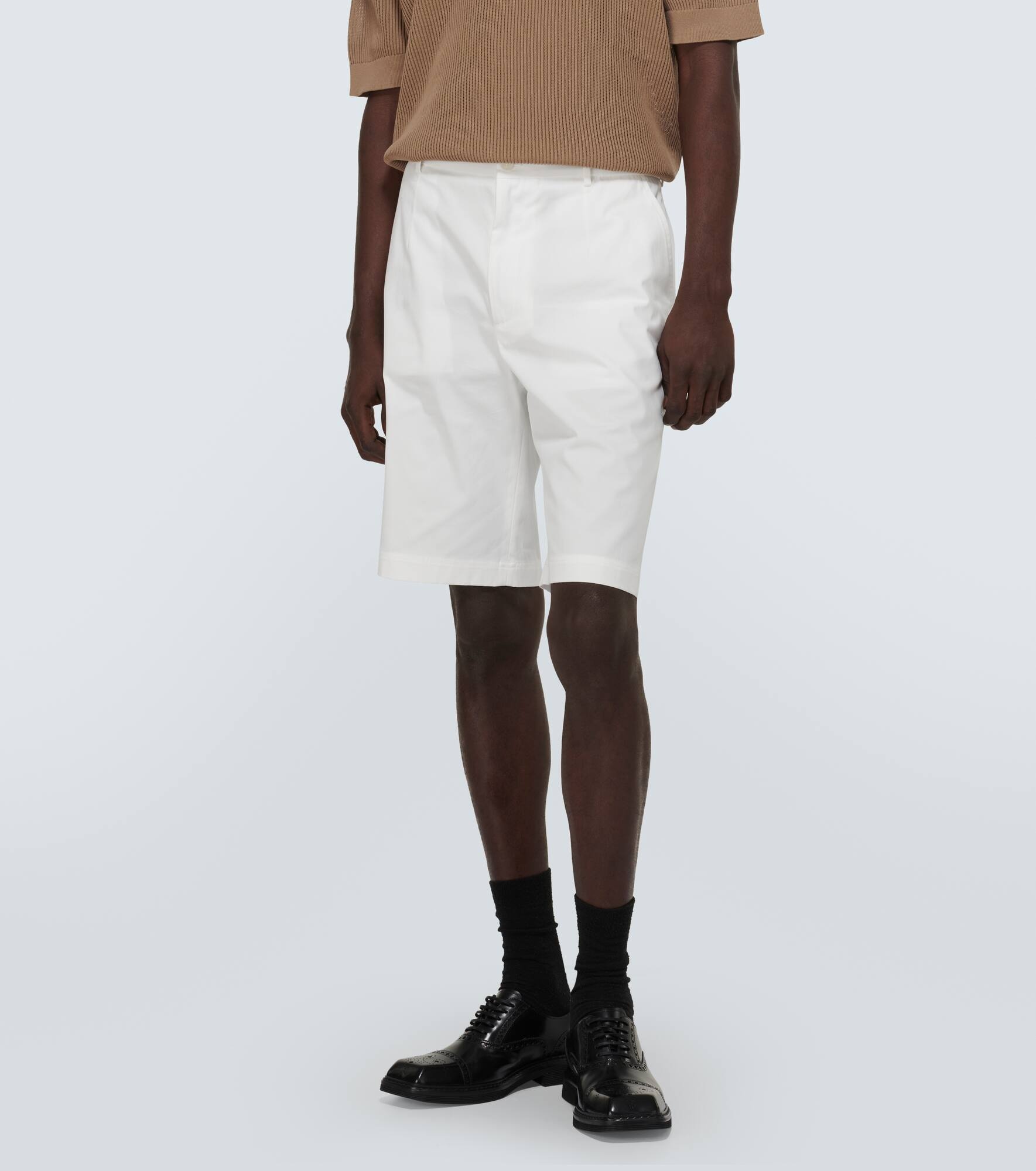 Cotton-blend Bermuda shorts - 3